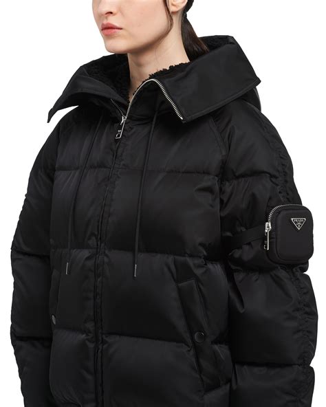 prada re nylon puffer jacket|nylon gabardine prada.